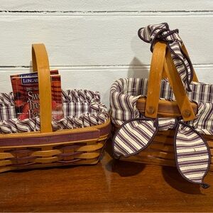 Pair Longaberger 1997 & 1999 VALENTINE Red Sweet Treats Basket Combos!